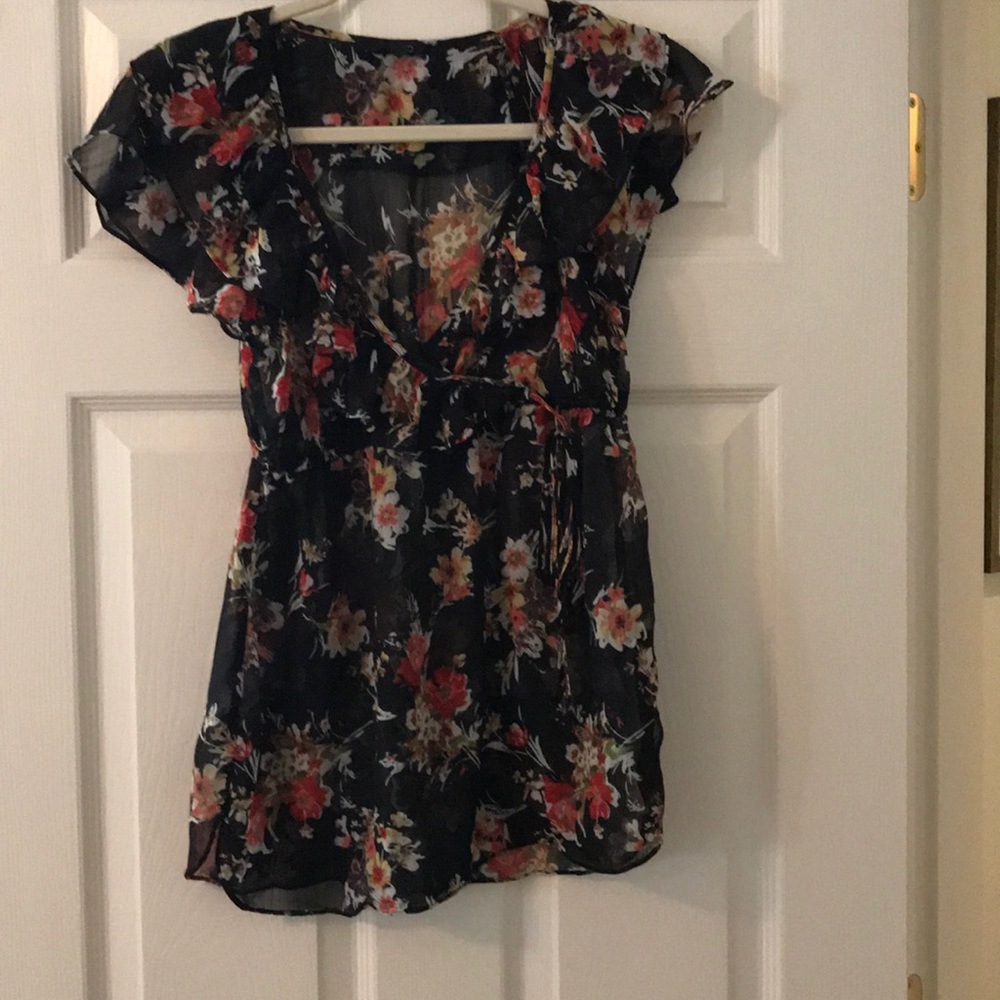Sheer flower top